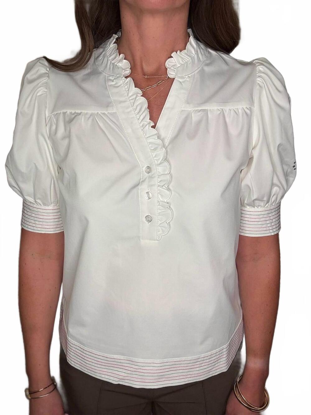 NEW MARY SQUARE women's emmie top in ivory